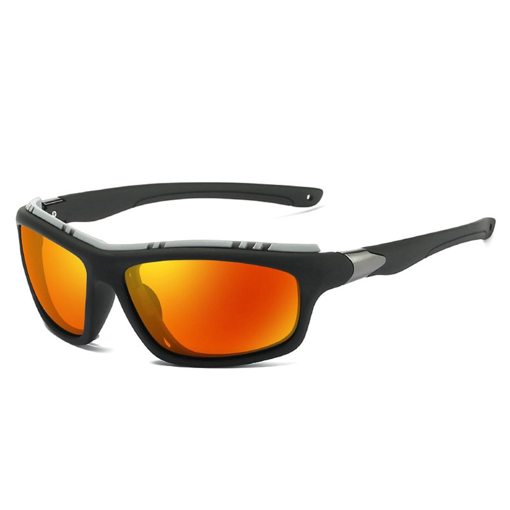 Wrap Around Full lens Reading Sunglasses for Mens Red Square Sports Polarized Sunglasses Readers 0~+4.0 Outdoor Sun Reader (red, 3, x)