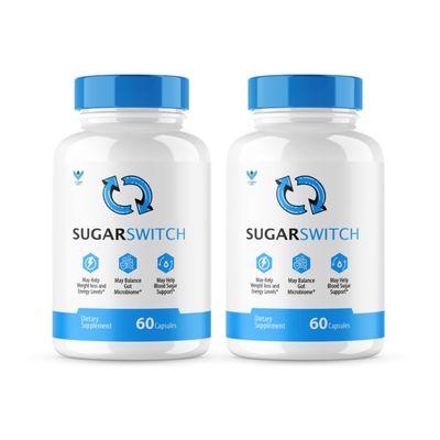 (2 PACK) SugarSwitch Capsules, Official Sugar Switch Pills, All-Natural Blood Formula for Healthy Levels, Sugar Switch 24 Supplement, SugarSwitch 2 Pectin Reviews (120 Capsules) 2 Month Supply
