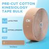 OK TAPE Kinesiology Tape Pre Cut Strips Bulk (100 PCS),Elastic Cotton Latex Free Hypoallergenic Athletic Tape Roll for Muscle Joint Knee,Waterproof k Tape 2in10in/PCS view 2