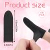 100 Pcs Finger Cots, Disposable Silicone Fingertips Protective Suitable for Beauty Manicure Massage (Black) view 2