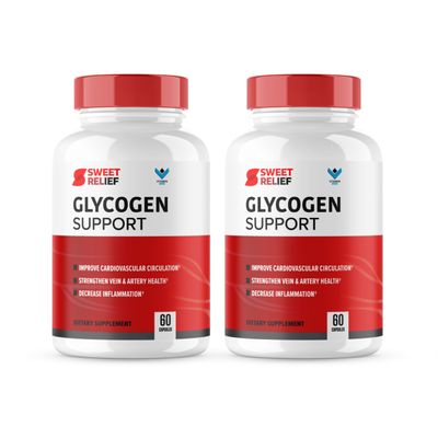 (2 Pack) Sweet Relief Glycogen Support - SweetRelief Blood Vessel Cleaner, Sweet Relief Capsules, Advanced Formula for Overall Wellness, Sweet Relief Reviews (120 Capsules) 2 Month Supply