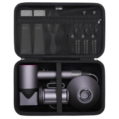 L LTGEM Hair Dryer Case Compatible with Dyson Supersonic Hair Dryer, Laifen SE/SE Lite, Slopehill 1902, Cosy Companions ZCY883, Wavytalk Blow Dryer Cases, Blow Dryer Storage Cases, Black(Case Only)
