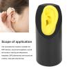 Silicone Ear Model Statue for Acupuncture Simulation Training Medium Yellow Cylinder M Size Left Ear Display Stand for Students and Practitioners view 3