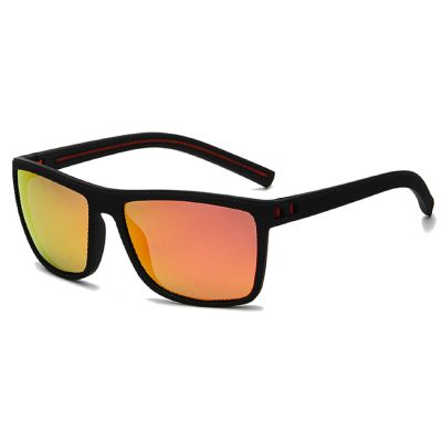 Sport Polarized Reader Sunglasses for Men Classic Rectangle Reading Glasses Outdoor Full Lens Magnifying UV Protection (red, 2, x)