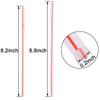 [200 Pack] 8" High Flexible Plastic Straws, Disposable Drinking Straws - Striped Assorted Colors view 4