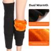 1 Pair Wool Knee Brace Pads Winter Warm Thermal Knee Warmers Thicken Lengthen Elastic Knees Sleeves(Brown) view 4