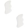 NOLITOY 2pcs Jade Massage Tool Guasha Board for Scraping Massage Muscle Relief Scraper Compact for Body Face Neck view 1
