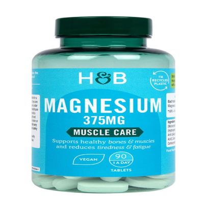 Holland and Barrett Magnesium 375mg Muscle Care Tablets, 90 Tablets, Vegan