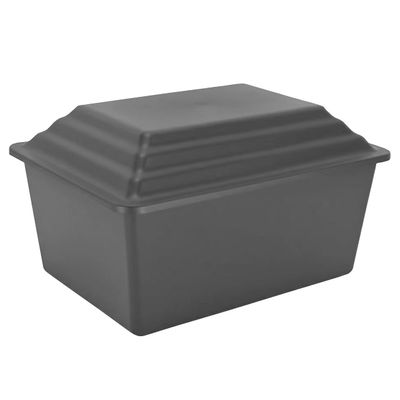 At Peace Memorials Urn Vault for Cremated Remains, Injection-Molded ABS Plastic, 10.5 x 8.5 x 6.5 inch, Holds ONE Cremation Urn (Gray)