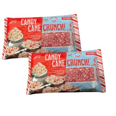 Brand Castle Candy Cane Peppermint Crunch - 2pk 10oz Bags,