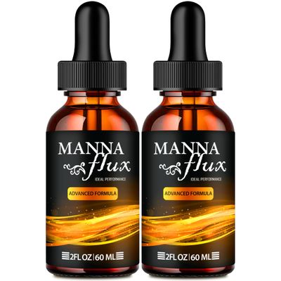 Manna flux Drops, Mannaflux Support Supplement Liquid Drops - Maximum Strength, Manna Flux Health & Wellness Drops, Mannaflux All Natural Formula, Manna Flux Liquid Drops Reviews (2 Pack)