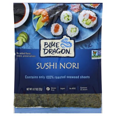 Blue Dragon Nori Wrapper Sushi 0.77 oz (Pack of 10)