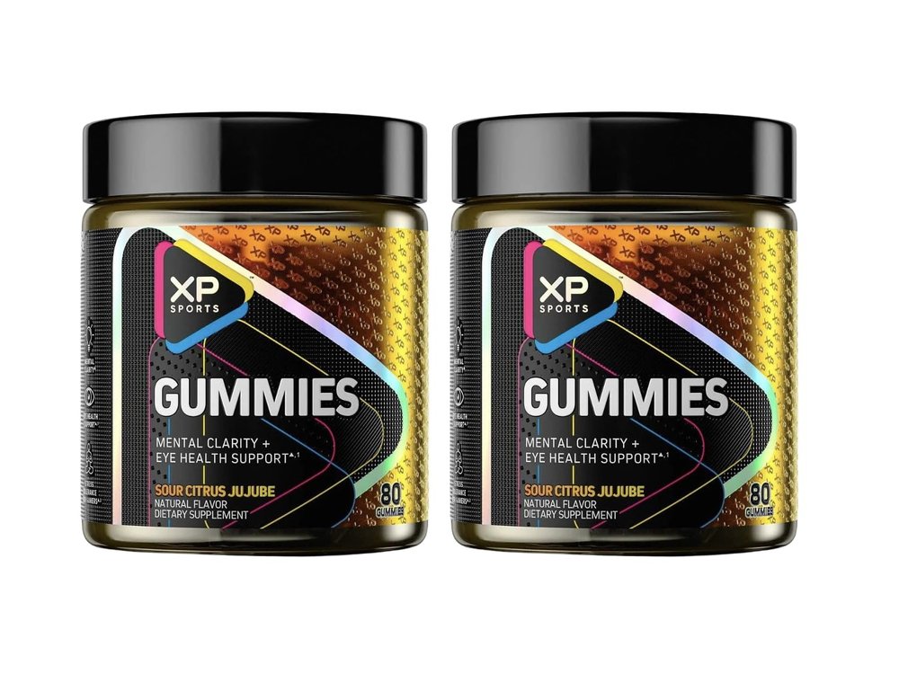 Performance Sports Gummies Mental Clarity & Eye Health Support, Sour Citrus Jujube Flavor, Cognitive Focus & Vision Care Supplement, 80 Gummies (Pack of 2) 160 Total Gummies- 40 Servings