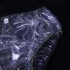 Transparent Plastic Waterproof Panty Cover Adult Incontinence Plastic Pants, Super Soft PVC Diaper Cover/Waterproof Reusable Anti-Leakage Menstrual Pants Unisex Clear (Women, XXX-Large) view 2