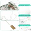 Victoroes Winter Drawstring Gift Bags 10 Pieces, 5" x 7" Small Christmas Eucalyptus Leaf Pine Needle Gift Bag Reusable Fabric Wrap Bags for Wedding Party Birthday Christmas Seasonal Holiday view 3