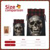 Christmas Gift Bag with Drawstring Christmas Wrapping Bags Death Skull Drawstring Gift Bag for Xmas Burlap Gift Bags Halloween Candy Bags Reusable Xmas Present Bags for Party Decorations Medium view 2