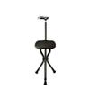 Cane Height Adjustable Walking Stick with Seat Disability Medical Aid Folding Chair Cane Elderly Walker Crutch Band Light Folding crutcheswooden (Color : Blue) (Color : Black) view 1