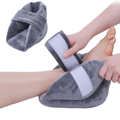 ZGFUSVFD 1 Pair Heel Protector Cushion, Heel Bedsore Protector, Heel Bed Pressure Sore Pillow, Universal Size and Washable, Secure Fit and No Deformation, Wrap-Around Design, for Elderly, Patients