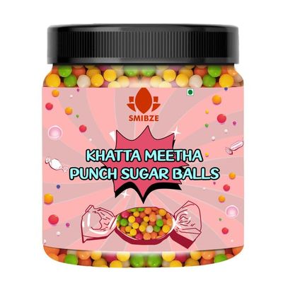 SMIBZE Natural Khatta Meetha Punch Sugar Balls 150 GM (Pack of 1) SMIBZE