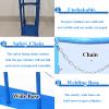 Elitix Oxygen Tank Holder Acetylene Tank Storage Rack with 2 Hinges, Oxygen Tank Cylinder Holder Rack Stand Mount Floor, E Cylinder Carrier w/Powder-Coated Finish(Blue,W 145cm(57 1/8")) view 3