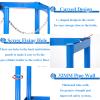 Elitix Oxygen Tank Holder Acetylene Tank Storage Rack with 2 Hinges, Oxygen Tank Cylinder Holder Rack Stand Mount Floor, E Cylinder Carrier w/Powder-Coated Finish(Blue,W 145cm(57 1/8")) view 4