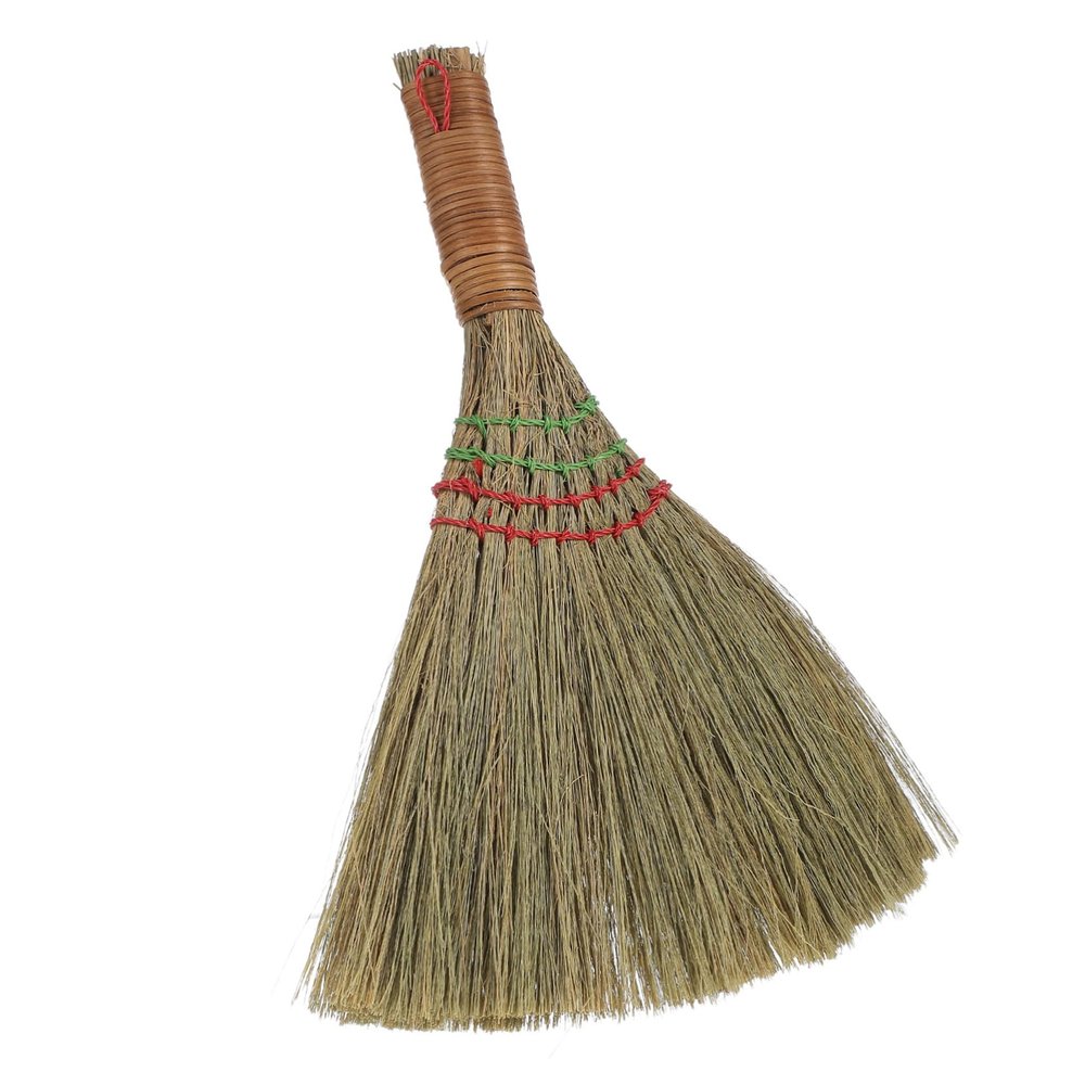 minkissy Dust Brush for Desktops Sweeping Broom Handwoven Whisk Broom Eco-Friendly Corn Soft Touch Cleaning Brush