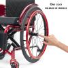 Aluminum Lightweight Wheelchairs,Lightweight Wheel Chair For Adults,Portable Transport Wheel Chair,Self-Propelled Transfer Wheelchairs,Lightweight Foldable Sports Wheelchair(Size:Seat width 36cm/14.1i view 4
