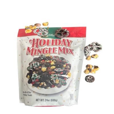 Burtons Holiday Mingle Snack Mix, 24 oz Bag (24 Ounce(1 Pack), peanut Butter chocolate)