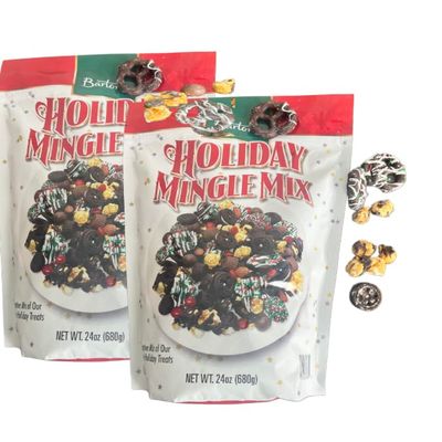 Burtons Holiday Mingle Snack Mix, 24 oz Bag (24 Ounce (2 Pack), peanut Butter chocolate)