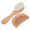 Baluue Baby Hair Tools Simple Set 2pcs Brush Comb Bathing Brush for Baby Wooden Comb for Daily Use view 1