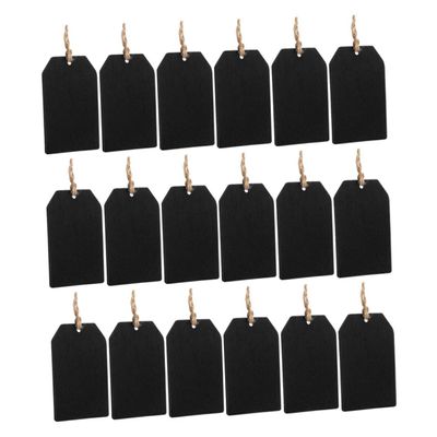 OHPHCALL 32Pcs Wooden Chalkboard Labels Reusable Decorative Tags for Weddings DIY Crafts Multi-Functional Hanging Labels with Pre-Punched for Easy Use