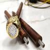 Blackperlcrafts Victorian Solid Brass Knob Watch Clock Head Handle Walking Cane | Steampunk Nautical Wooden Walking Stick for Adult | Gift Items view 1