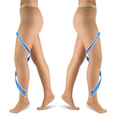 20-30 mmHg Women Compression Pantyhose,Closed Toe Medical Compression Stockings,Waist High Opaque Compression Tights for Varicose Veins,DVT,Graduated Compression Panty Hose for Teacher,2 Pairs-L