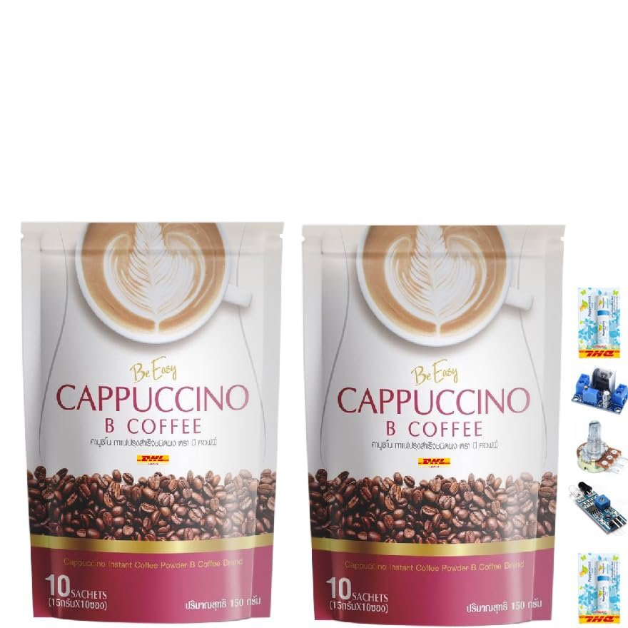 10 Sachets/Pack(150g) Mixed Powder Roasted Delicious Intense Fruit Snack Good Shape BCoffee Cappuccino B Coffee Of 2 By Thaigiftshop [Get Free Tomato Facial Mask]