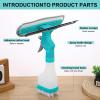 Zerodis Window Squeegee Cleaner with Spray, Mirror Scrub Pad Compact Glass Mop for Indoor Outdoor Bathroom Kitchen view 3