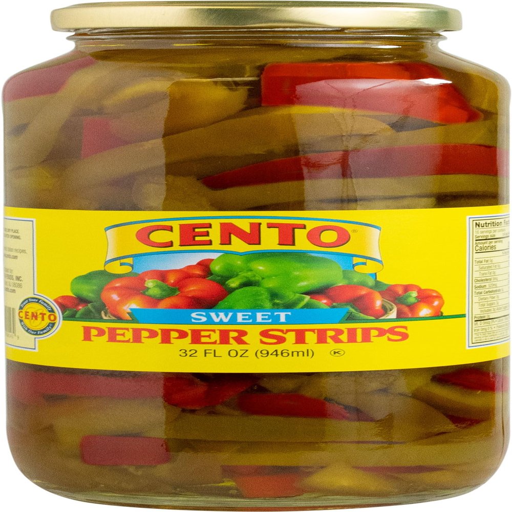 Cento Sweet Sliced Peppers Strips - Pack of 3
