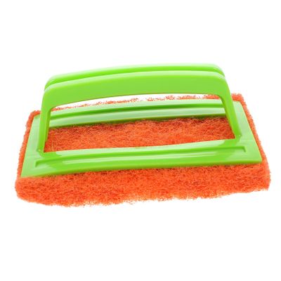 KOMBIUDA Kitchen Cleaning Brush Set Household Sponge Scouring Pad Plastic Handle Suitable for Bathtub Tile and Countertop Cleaning Non-Scratch and Sturdy Random Color