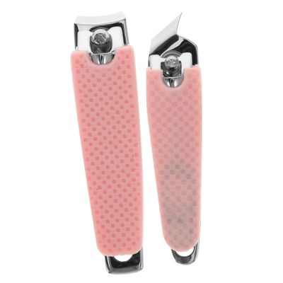MUSISALY 2pcs Silicone Cover Nail Clippers Carbon Steel Nail Nipper Scissors for Manicure and Pedicure Design for Home Travel Use