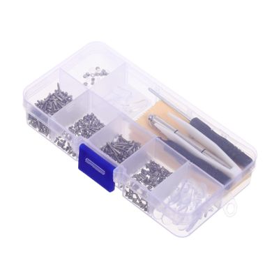 GARVALON 1set Convenient Eyeglass Repair Kit Screws Portable Screwdriver Tool for Glasses Sunglasses Watches and Jewelry Repair Lightweight Design for Go Fixes