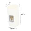 Didiseaon Automatic Toothpaste Squeezer Dispenser Wall-Mounted Non-Punching Material Elastic Opening for Easy Loading Space-Saving Bathroom Toothpaste Rack Moon White view 2