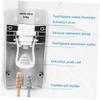 Didiseaon Automatic Toothpaste Squeezer Dispenser Wall-Mounted Non-Punching Material Elastic Opening for Easy Loading Space-Saving Bathroom Toothpaste Rack Moon White view 3