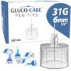 GLUCO-CARE Pen Tips 31G x 6mm (1/4), Universal Twist-On Connection, Thin Tip Design, 100/bx, Comfort view 1