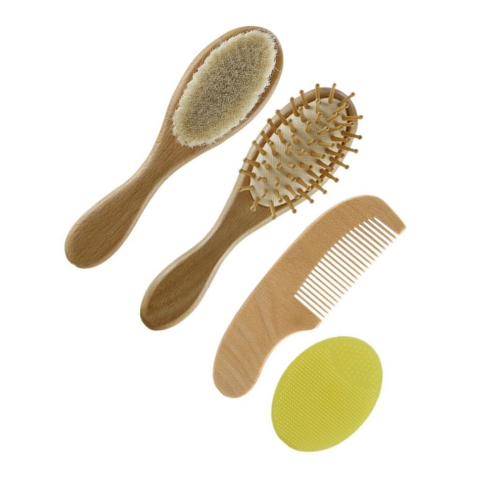 ASAKKURA 4pcs Girl Comb Brush Comb Set for Toddlers Boy Girl Bath Brush for Newborns