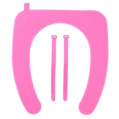 BEBEMOKO Soft Silicone Toilet Seat Cover Washable Reusable Cushion Pad for Bathroom Home Use Comfortable Warm Toilet Lid Protector in Violet and Practical Accessory