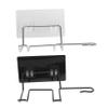 IWOWHERO 2pcs Wall-Mounted Hair Dryer Holder Stand Hair Dryer Rack Adhesive Bracket Multifunctional Hook Black White view 1