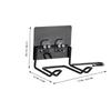 IWOWHERO 2pcs Wall-Mounted Hair Dryer Holder Stand Hair Dryer Rack Adhesive Bracket Multifunctional Hook Black White view 2