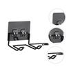 IWOWHERO 2pcs Wall-Mounted Hair Dryer Holder Stand Hair Dryer Rack Adhesive Bracket Multifunctional Hook Black White view 3