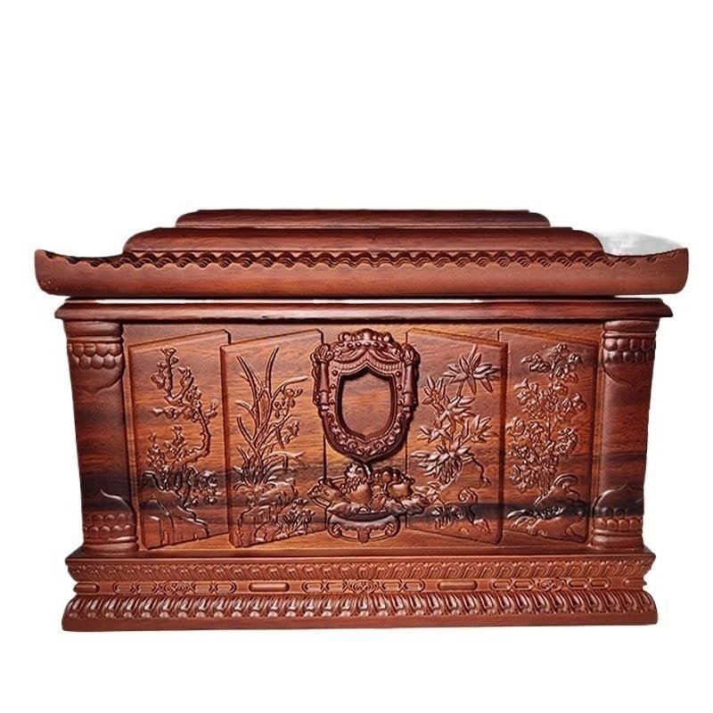 Engraved Keepsake for Human Ashes Adult Male Female Handmade Memorial Box and Casket for Ashes Men Women Child for(D)
