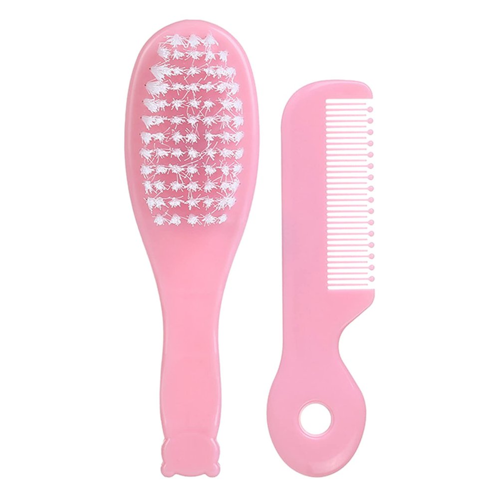 COYENRAT Brush & Comb Set Children Hair Brush Soft Nylon Bristle Caps Hair Brush for Toddler Infant Head Massage