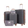 5-Piece Suitcase Set (20" 24" 28" + One Travel Bag and One Toiletry Bag), Hard Shell, Universal Wheels, ABS Luggage Set, with TSA Lock, Carry-on Luggage, Durable Luggage, Gray view 1
